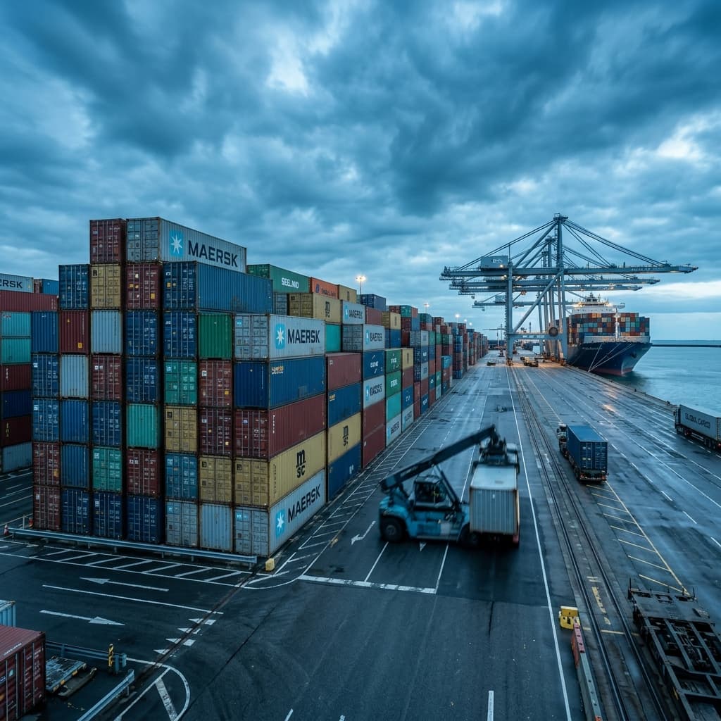 Cargo Containers Port Background